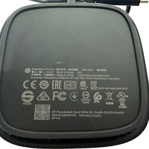 NWT HP Thunderbolt Dock 120W G2 Docking Station Port Replicator - Picture 7 of 8